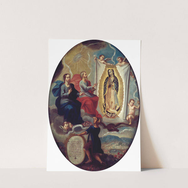 The Eternal Father Painting the Virgin of Guadalupe by Joaquín Villegas