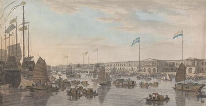 The European Factories at Canton in China (1805)