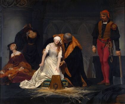 The execution of Lady Jane Grey in the Tower of London in the year 1554 (1833)