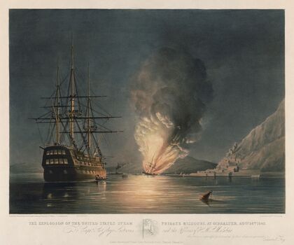 The Explosion of the United States Steam Frigate Missouri (between 1843 and 1850)