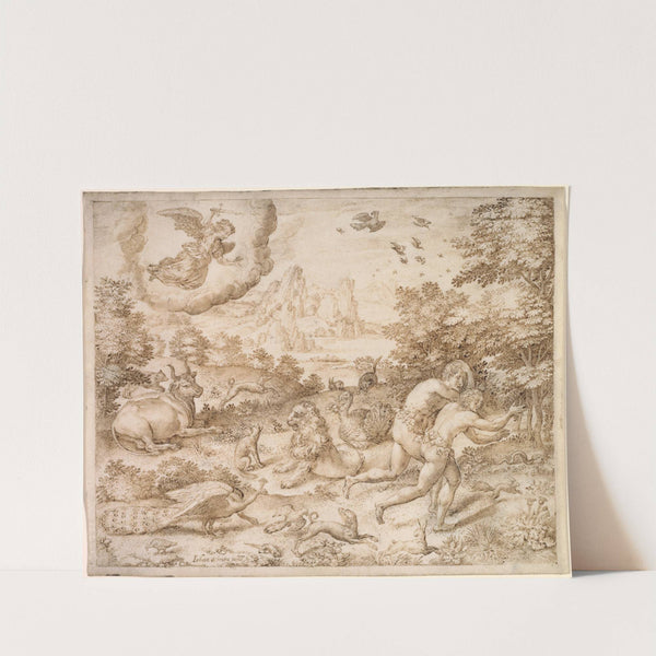 The Expulsion from Paradise (c. 1606) by Jan Wierix