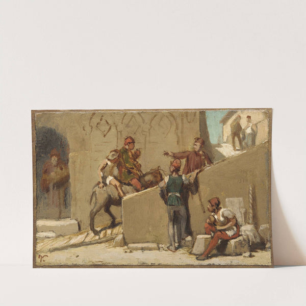 The Fable of the Miller, His Son, and the Donkey No. 5 (ca. 1867–68) by Elihu Vedder
