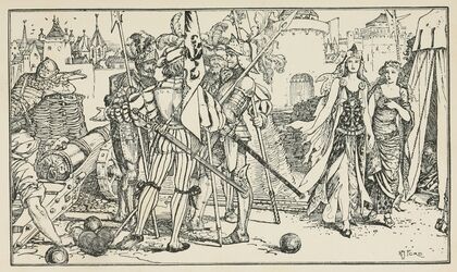 The Fairy and Dotterine pass unseen through the Camp of the Enemy