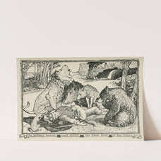 The faithful Beasts wept round the dead Body of the Prince by Henry Justice Ford
