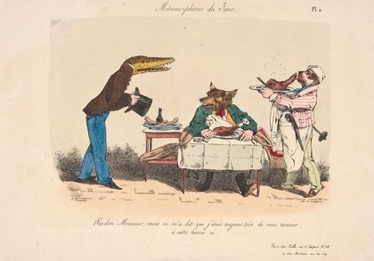 Daily transformations, pl. 4; Sorry sir, but I was told that I could always find you at this time (1829)