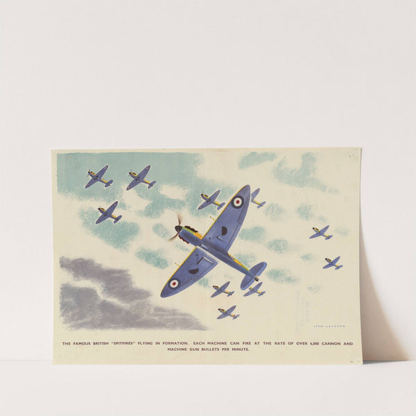 The Famous British &#039;Spitfires&#039; Flying in Formation by James Gardner