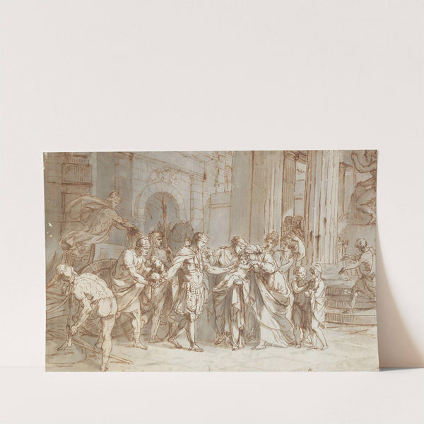 The Farewell between Hector and Andromache by Franc Kavčič