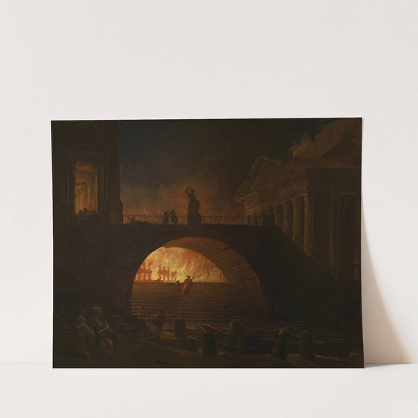 The Fire of Rome (1785) by Hubert Robert