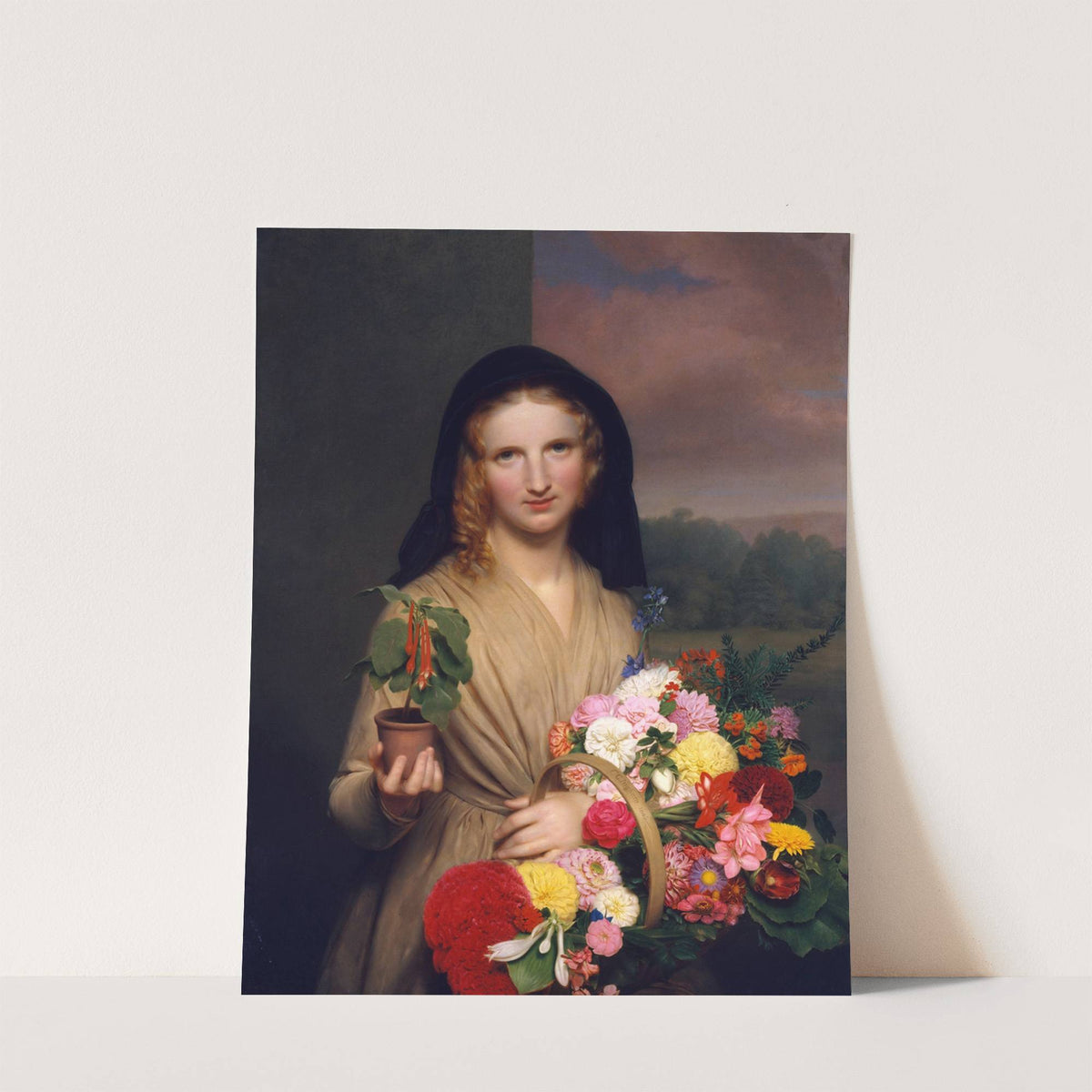 The Flower Girl by Charles Cromwell Ingham