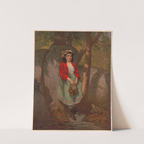 The flowers in her hair (1867) by Louis Prang & Co.