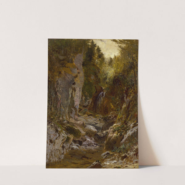 The Flume, Opalescent River, Adirondacks (ca. 1875) by Alexander Helwig Wyant