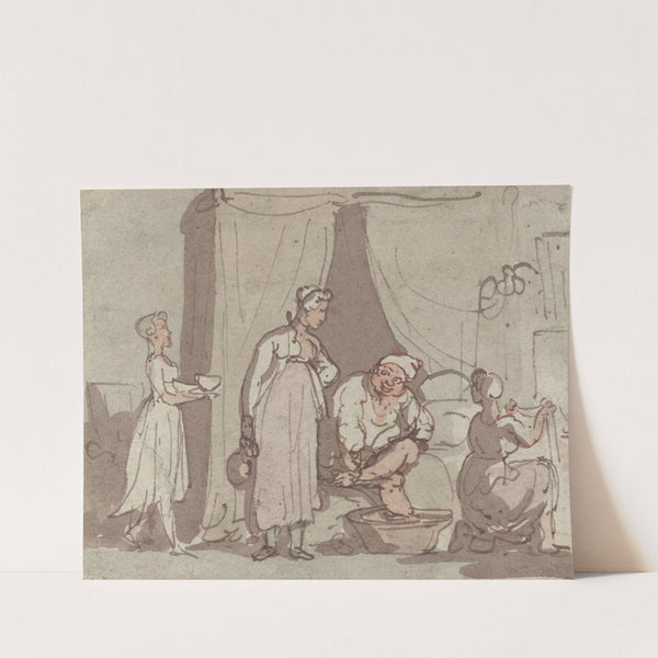 The Foot Bath (Drying Out) by Thomas Rowlandson