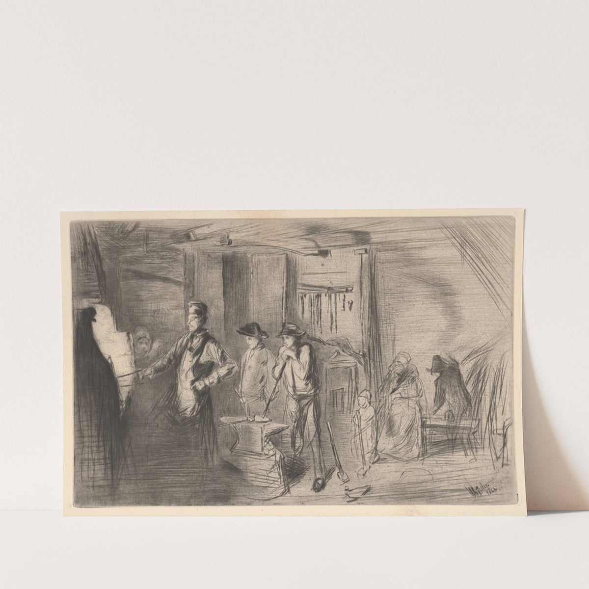 The forge (1861) by James Abbott McNeill Whistler