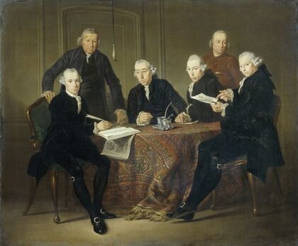 The Four Regents, the Secretary and the House Father of the Lepers’ House of Amsterdam, 1773