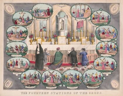 The fourteen stations of the cross (1867)