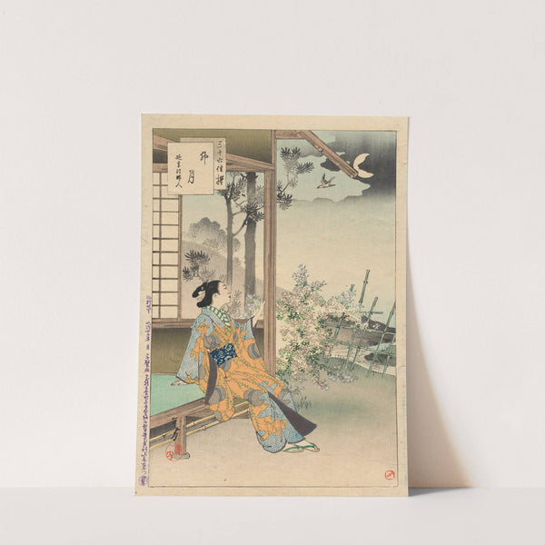 The Fourth Month, A Lady of the Enkyo Era (1744-48), from the series Thirty-six Elegant Selections (1894) by Toshikata Mizuno