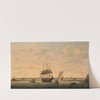 The Frigate ‘Surprise’ at Anchor off Great Yarmouth, Norfolk by Francis Holman