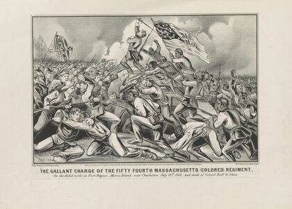 The gallant charge of the fifty fourth Massachusetts (colored) regiment (1863)