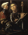 The ‘Gattamelata’. Man in armour with a squire