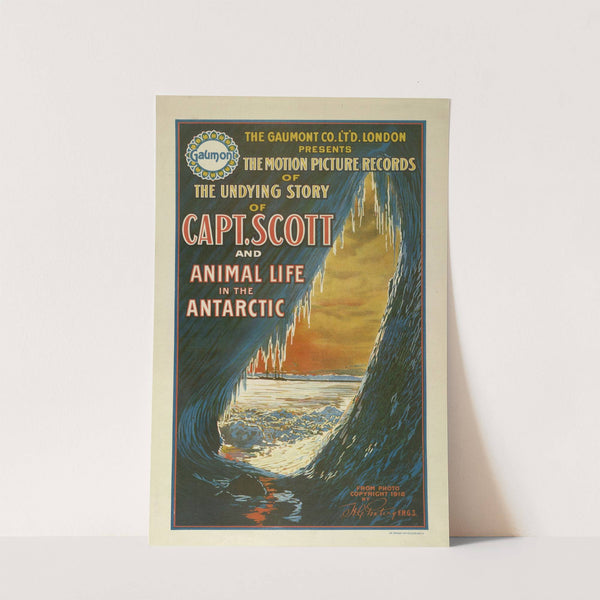 The Gaumont Co. L&#039;T&#039;D. London presents the motion picture records of the undying story of Capt. Scott and animal life in the Antarctic by Morgan Litho Co.