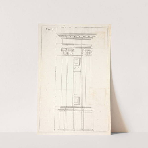 The geometrical elevation of a Corinthian work. by Andrea Pozzo