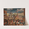 The Giovedi grasso festival with the Forze d’Ercole in the Piazetta, Venice by Venetian School