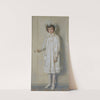 The Girl In White, Portrait Of Beatrice Harrison Aged Twelve by Edwin Harris