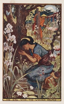 The girl with the wooden helmet