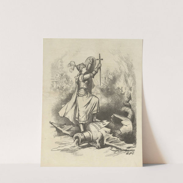 The good and bad spirits at war (1874) by Thomas Nast