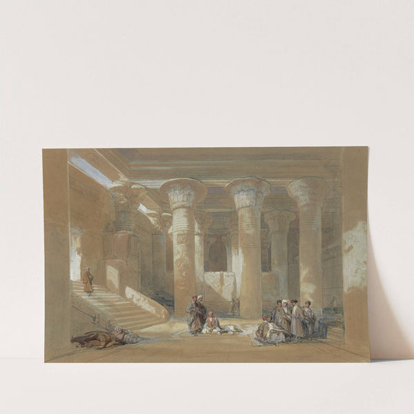 The Grand Portico at the Temple at Esneh, Egypt (1838) by David Roberts