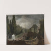 The Grand Staircase of the Villa d&#039;Este at Tivoli by Jean-Honoré Fragonard