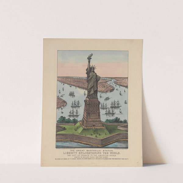The Great Bartholdi Statue – Liberty Enlightening the World (1885) by Currier & Ives.