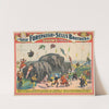 The great Forepaugh & Sells Brothers shows combined–Terrific flights over ponderous elephants (1899) by Strobridge & Co. Lith.