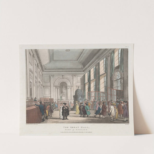 The Great Hall, Bank of England (1808) by Thomas Rowlandson