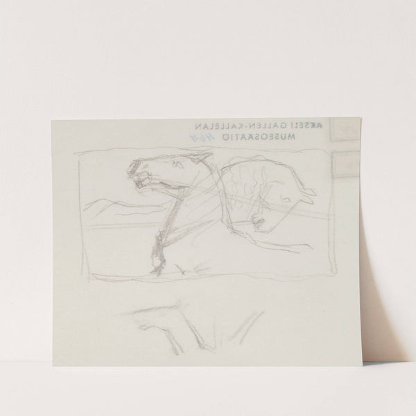 The Great Kalevala, Poem III, sketch. Horses. (1925) by Akseli Gallen-Kallela