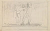 The Great Kalevala, sketch. Skiers.