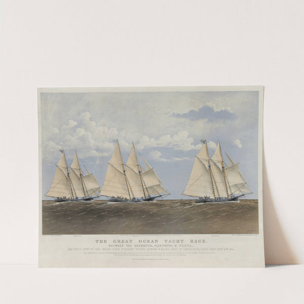 The great ocean yacht race – between the Henrietta, Fleetwing & Vesta (1867) by Currier & Ives.