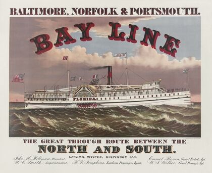 The great through route between the north and south – Bay Line – Baltimore, Norfolk & Portsmouth (1878)