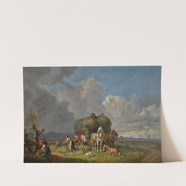 The Hay Harvest by Heinrich Bürkel
