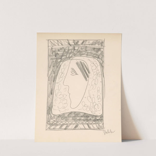 The Head of a Woman in a Floral Headscarf by Mikuláš Galanda