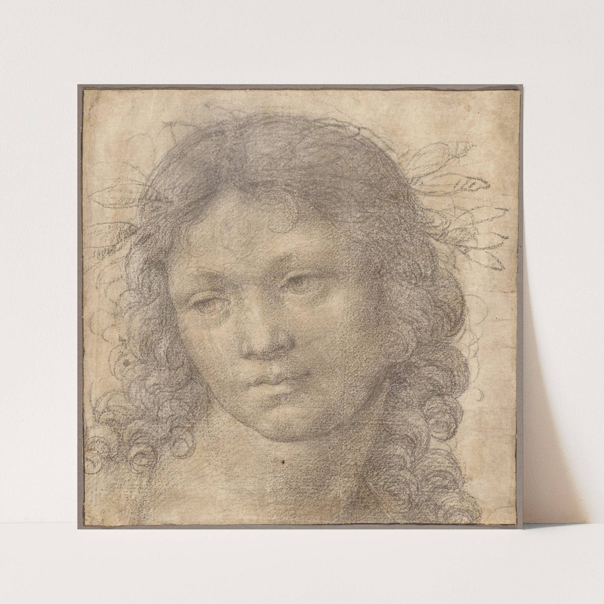 The Head of a Young Boy Crowned with Laurel (1500–1505) by Lorenzo di Credi