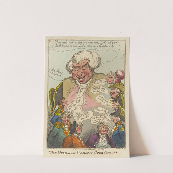 The head of the family in good humour (1809) by Thomas Rowlandson