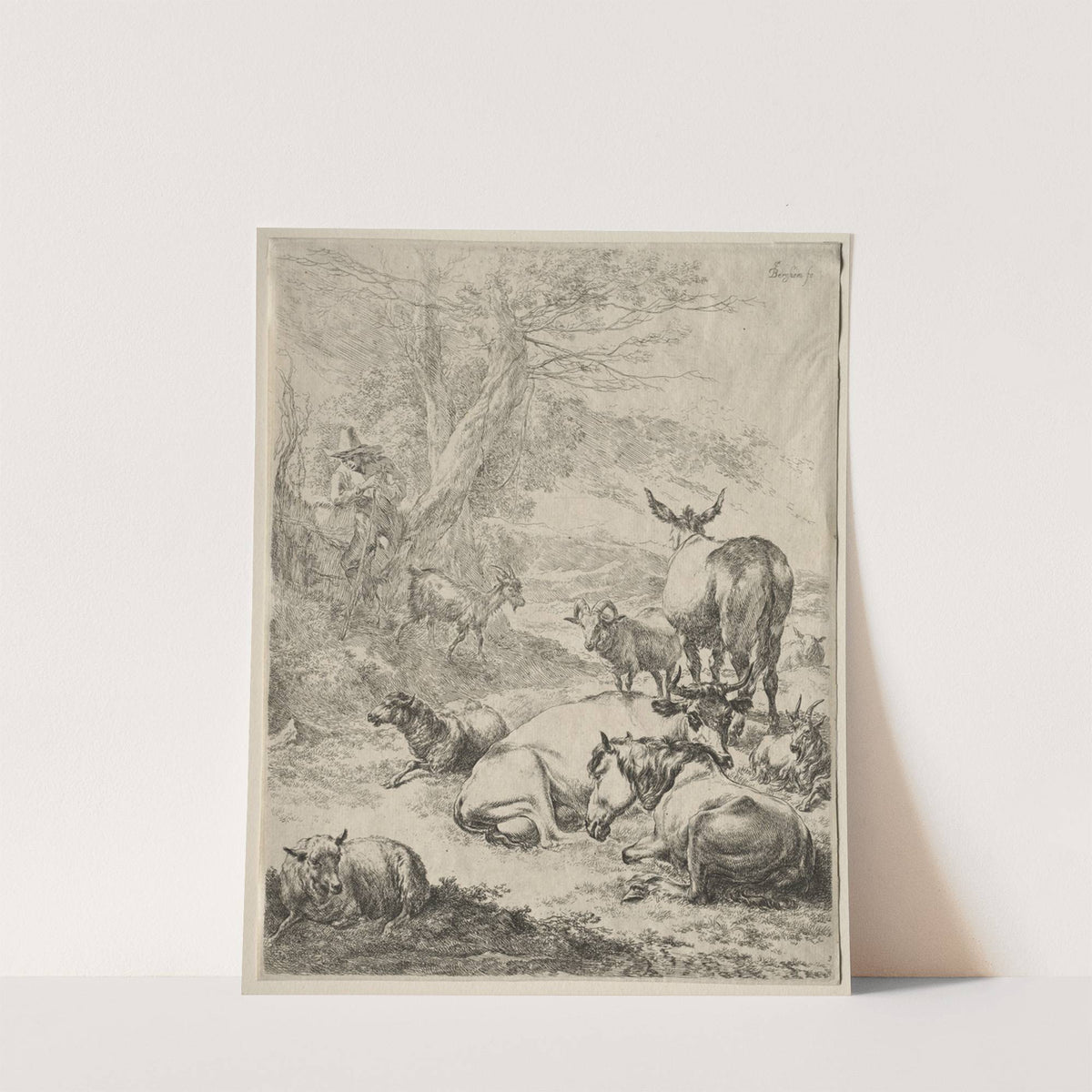 The Herd at Rest (c. 1652) by Nicolaes Pietersz. Berchem