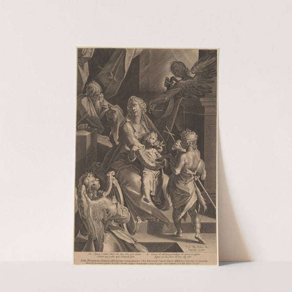 The Holy Family and Two Angels (1605) by Lucas Kilian