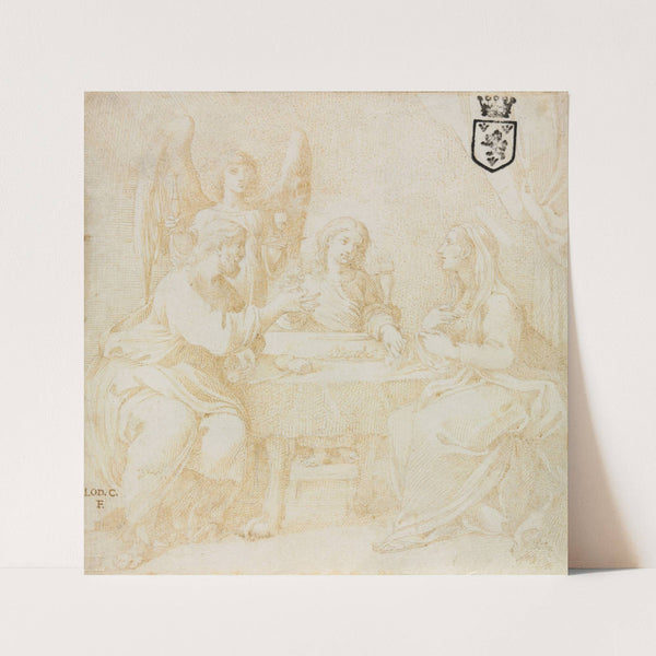 The Holy Family at Table Served by an Angel by Ludovico Carracci