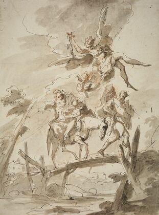 The Holy Family on the Flight into Egypt