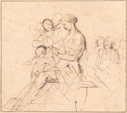 The Holy Family with Attendant Angels