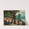 The Holy Family with music-making angels in a landscape by Louis de Caullery