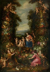The Holy Family with the Infant Saint John the Baptist surrounded by a Garland of Flowers, Vegetables and Fruit