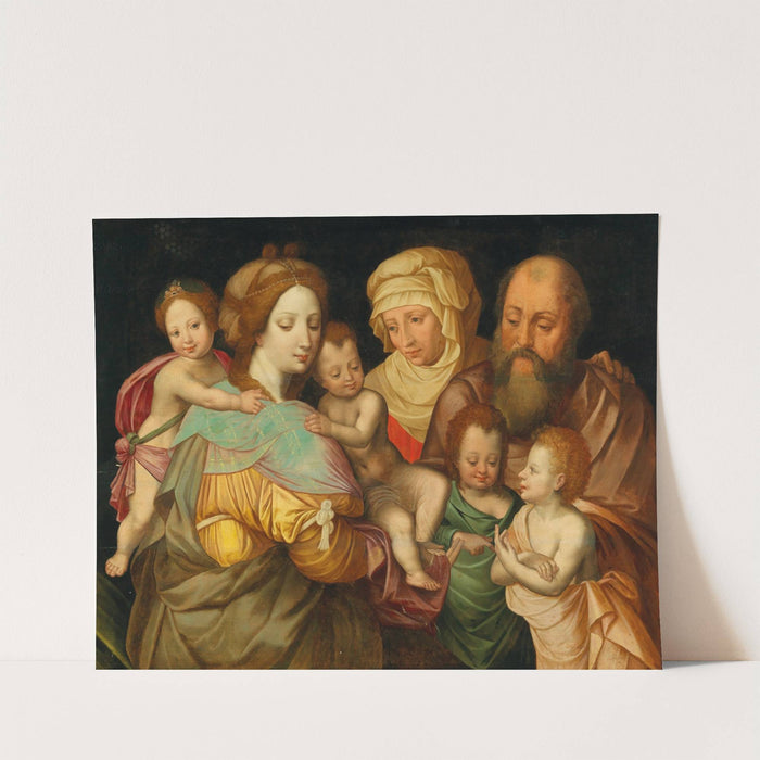 The Holy Kinship, Anna and Joachim with Maria Cleophas and her four sons by Vincent Sellaer